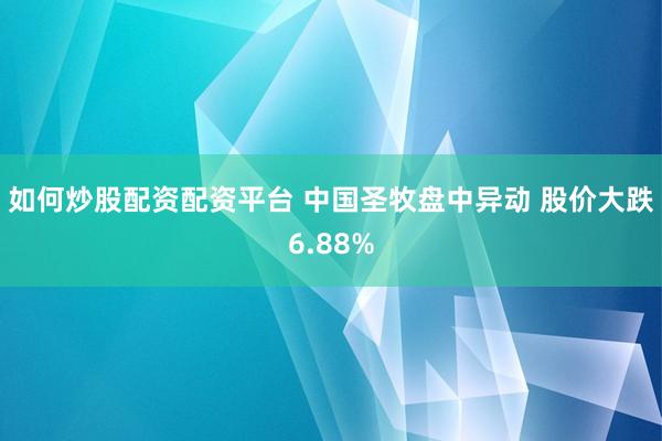 如何炒股配资配资平台 中国圣牧盘中异动 股价大跌6.88%